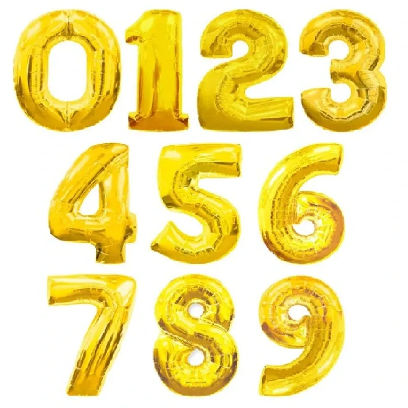 Фольгированные шары Цифры золото
